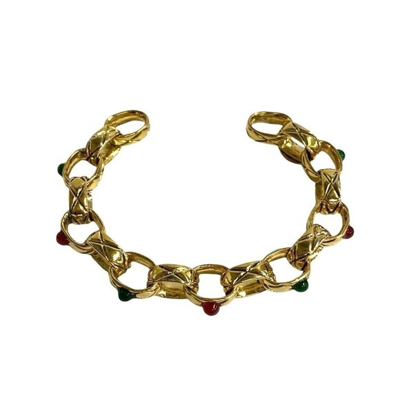 Chanel Gripoix Gold Gold Plated bracelet - Picture 1 of 6